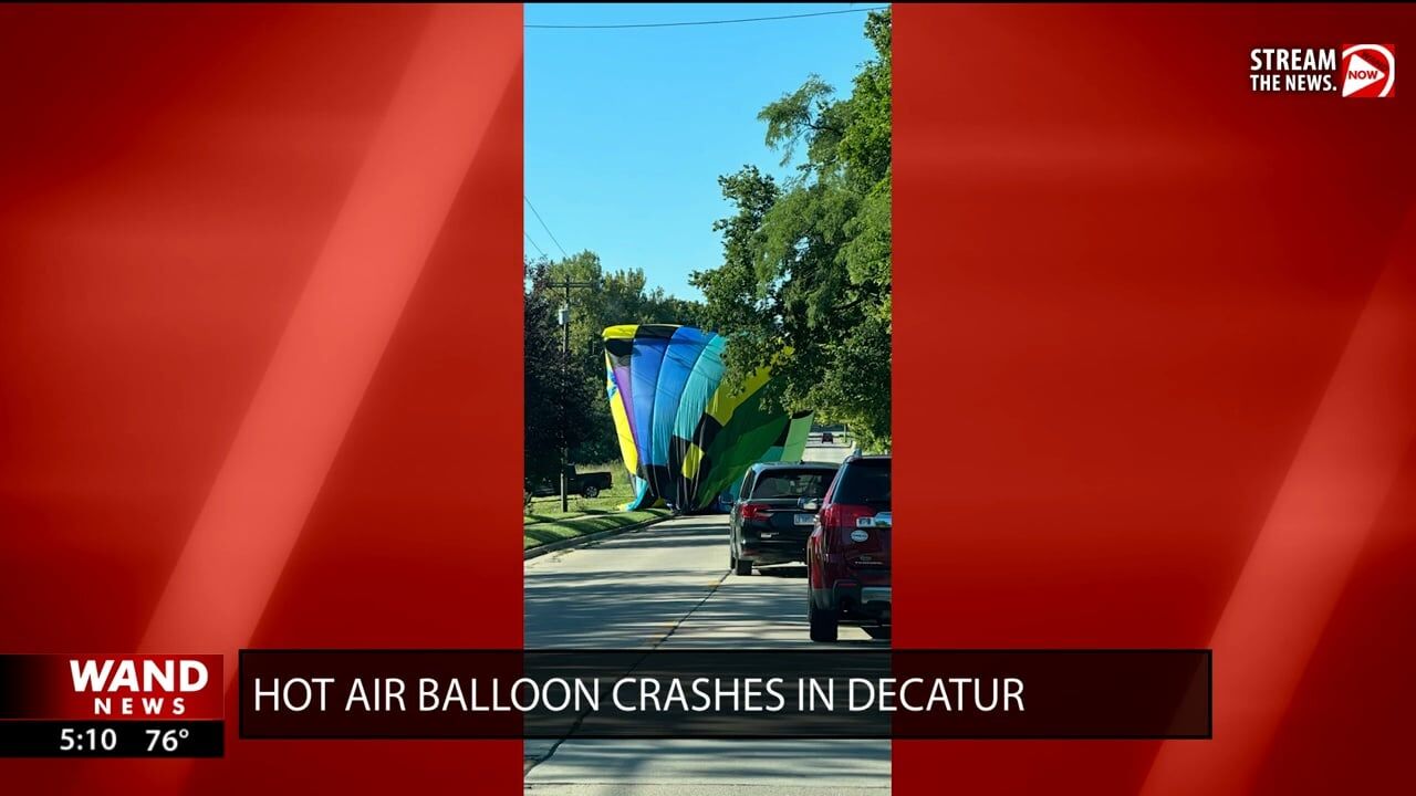 Hot air balloon crashes in Decatur street after possible fuel troubles